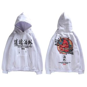 Japanse Sweater Oni - Wit