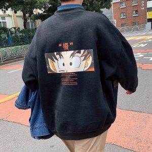 Japanse Sweater Son Goku Training - Zwart