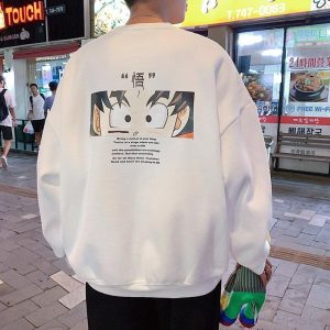 Japanse Sweater Son Goku Training - Wit