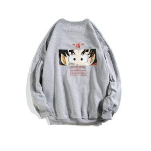 Japanse Sweater Son Goku Training - Grijs