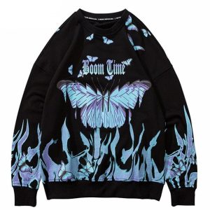 Japanse Sweater Vuurvliegje - Zwart