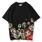 Japanse T-shirt Daruma - Zwart