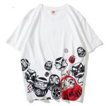 Japanse T-shirt Daruma - Wit