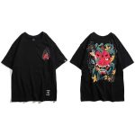 Japanse T-shirt Demonic - Zwart
