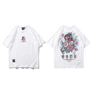 Japanse T-shirt Demonische Geest - Wit
