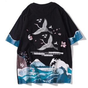 Japanse T-shirt Freedom - Zwart