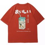Japanse T-shirt Harajuku-stijl - Oranje