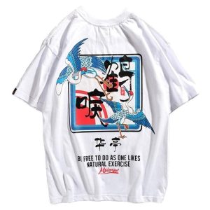 Japanse T-shirt Jiyū - Wit