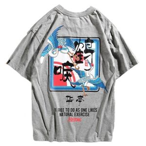 Japanse T-shirt Jiyū - Grijs