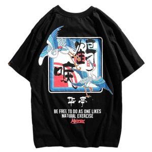 Japanse T-shirt Jiyū - Zwart