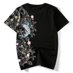 Japanse T-shirt Koï-karp - Zwart