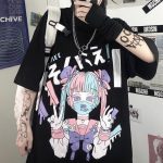 Japanse T-shirt Lolita - Zwart