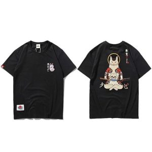 Japanse T-shirt Samurai’s Weg - Zwart