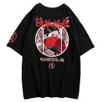 Japanse T-shirt Scherpe Ogen - Zwart