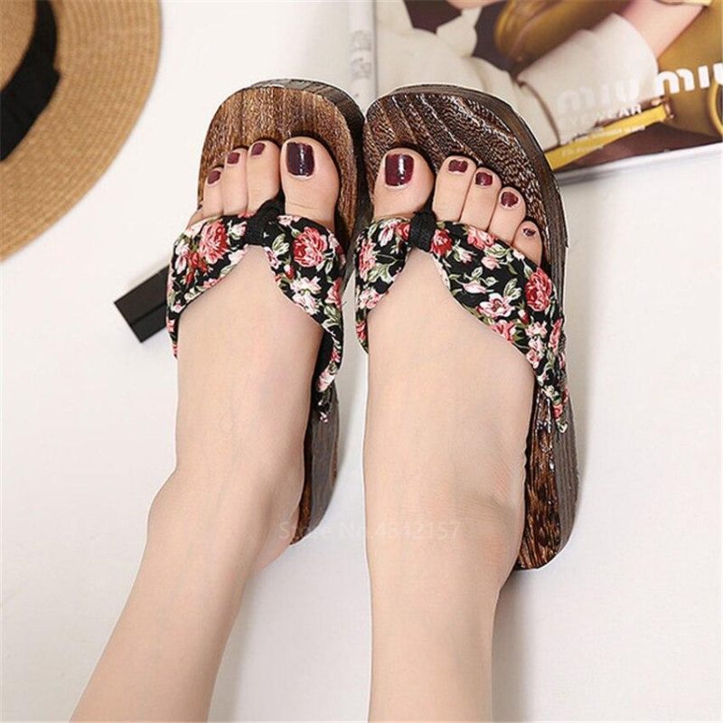 Japanse Teenslippers met Bloemen - 40