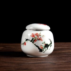 Japanse Thee Doos Wit met Patroon - 3