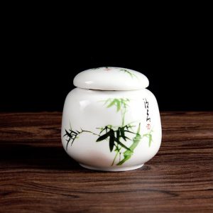 Japanse Thee Doos Wit met Patroon - 4