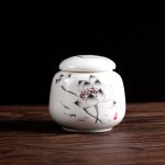 Japanse Thee Doos Wit met Patroon - 6