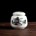 Japanse Thee Doos Wit met Patroon - 5