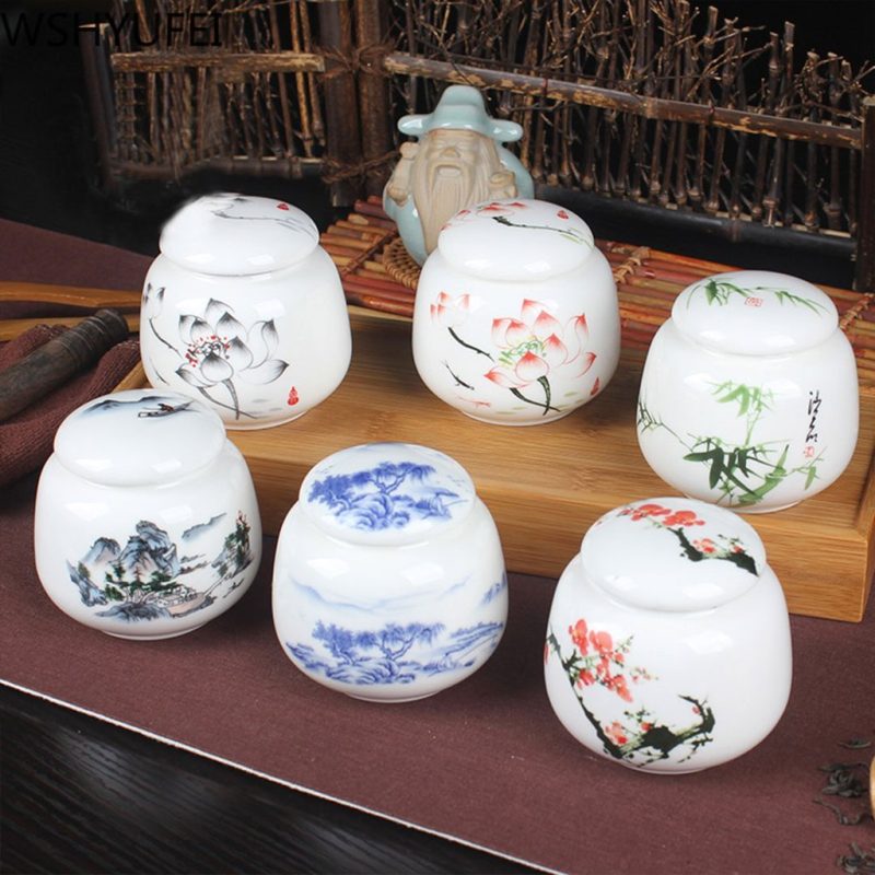 Japanse Thee Doos Wit met Patroon Japanse Thee Doos Wit met Patroon