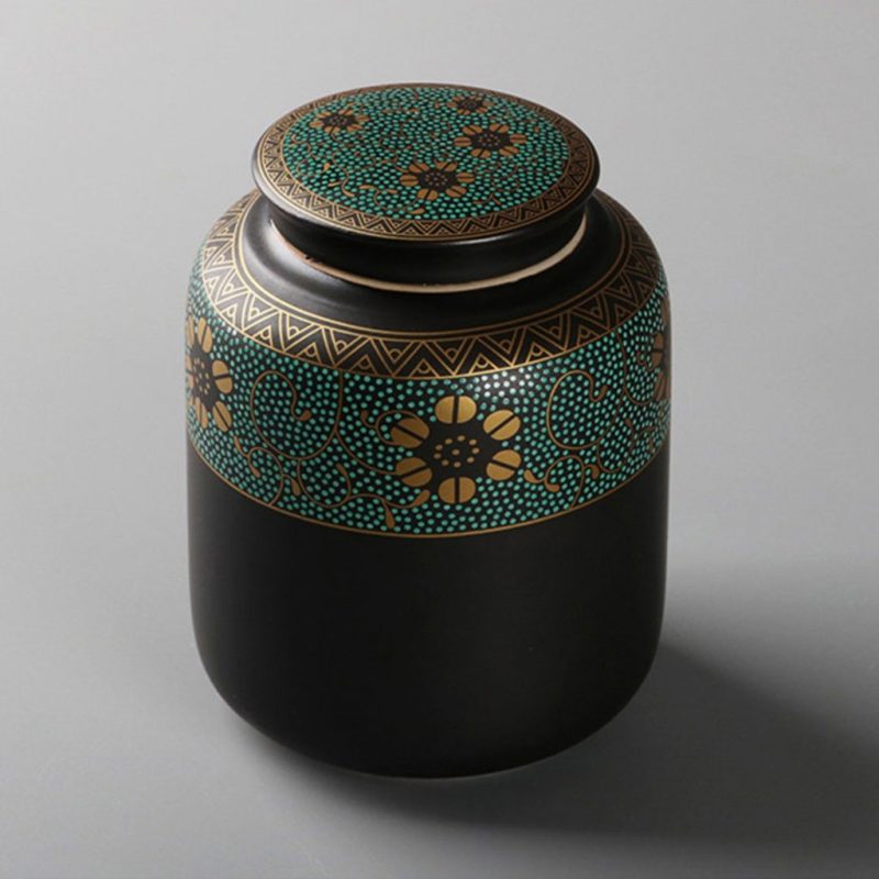 Japanse Theedoos met Bloemmotief - 10.5x14CM