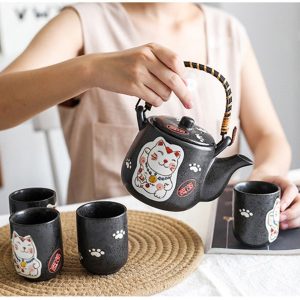 Japanse Theeservies Maneki Neko