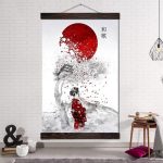 Japanse Vrouw en Kersenboom Poster - 70x105CM