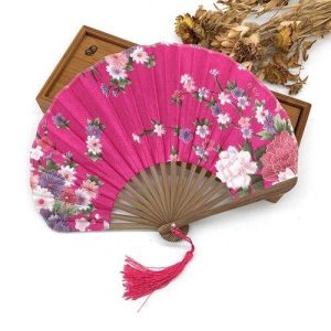 Japanse Waaier Bamboe en Satijn