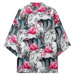 Kimono Jasje met Flamingo Patroon