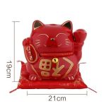 Kleine Gekleurde Maneki Neko - Rode