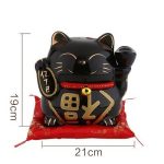 Kleine Gekleurde Maneki Neko - Zwart