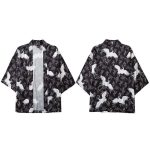 Korte Kimono Met Kraanvogel - XXL