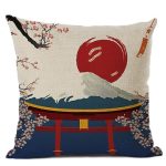 Kussensloop met Fuji Bergen