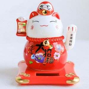 Maneki Neko Zonne-energie - Blauw