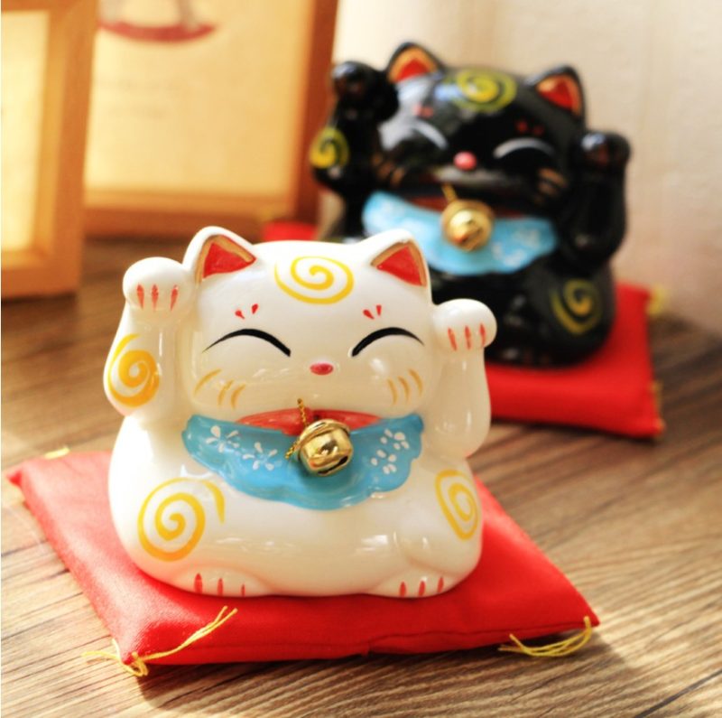 Mini Maneki Neko - Zwart