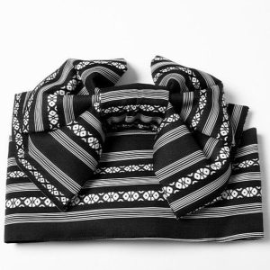 Obi Riem Kenjo Patroon Zwart