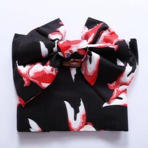 Obi-riem Kingyo Patroon Zwart