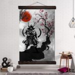 Schilderen Japanse Motief Samurai - 70x105CM