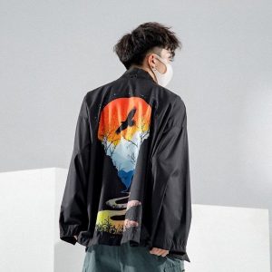 Zwarte Kimono Blazer