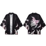 Zwarte Kimono Stijl Blazer - Zwart