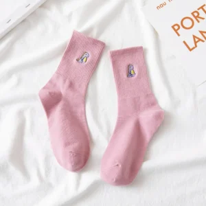Rosa japanische Dinosaurier Socken
